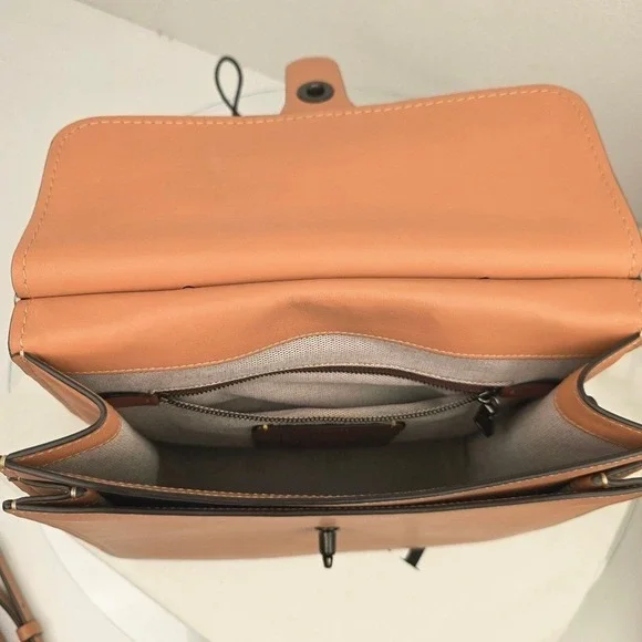 Coach Willis 1941 Top Handle Satchel Peach Leather Bag - Picture 10 of 16
